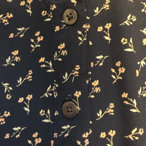 MADEWELL Easy Midi Dress in Spring Fling Women's Size Medium Blue Ditsy Floral - Picture 9 of 10